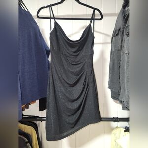 City Studio Black Sparkle Mini Dress